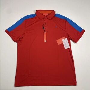 Redvanly Shirt Men’s Large Red Short Sleeve Performance Golf Polo Golfer NEW